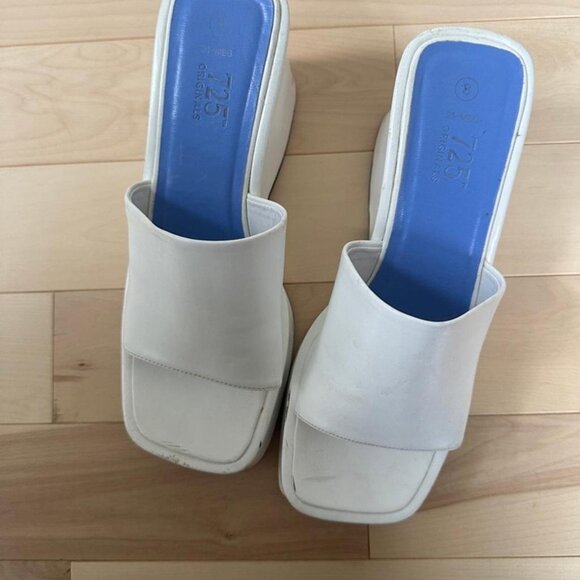 725 Originals White Platform Sandals – Chunky 2000s Slides Size 8 - Picture 5 of 7